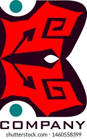 Tribal look logo template, unique letter B-shaped design that is simple and catchy. 