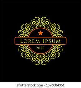 Tribal luxury simple elegant logo company vector