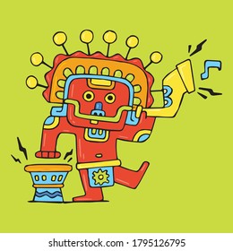 A tribal man in celebration