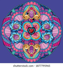 Tribal mandala batik ornament vector art