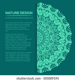 Tribal mandala design set. Vintage decorative elements. Ornamental business cards. Oriental, vector illustration. nature motifs. Doodle ornaments.