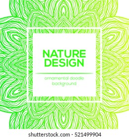 Tribal mandala design set. Vintage decorative elements. Ornamental business cards. Oriental, vector illustration. nature motifs. Doodle ornaments.