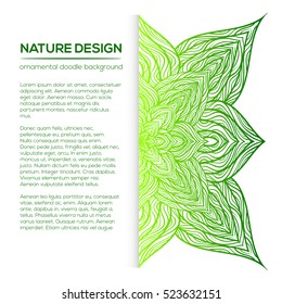 Tribal mandala design set. Vintage decorative elements. Ornamental business cards. Oriental, vector illustration. nature motifs. Doodle ornaments.