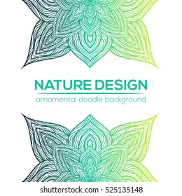 Tribal mandala design set. Vintage decorative elements. Ornamental business cards. Oriental, vector illustration. nature motifs. Doodle ornaments.
