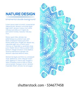 Tribal mandala design set. Vintage decorative elements. Ornamental business cards. Oriental, vector illustration. nature motifs. Doodle ornaments.