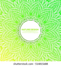 Tribal mandala design. Vintage decorative element. Ornamental business card. Oriental, vector illustration. nature motif. Doodle ornament.