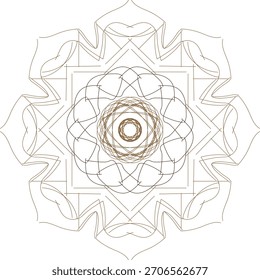 Mandala tribal com cor cinza