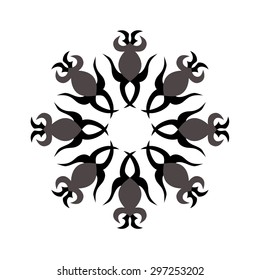 Tribal mandala tattoo vector designs sketch. Simple logo. Designer isolated element for ideas decorating the body of women, men and girls arm, leg and other body parts on white background.