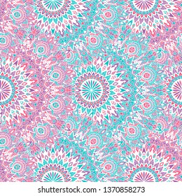 Tribal mandala vector seamless pattern. Vintage design for printing. Hand drawn background. Islam, Arabic, Indian, ottoman oriental ornament.