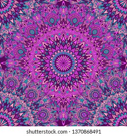 Tribal mandala vector seamless pattern. Vintage design for printing. Hand drawn background. Islam, Arabic, Indian, ottoman oriental ornament.