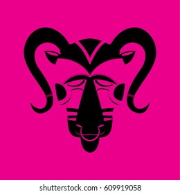 Tribal mask design, abstract art