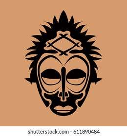 Tribal mask design, abstract art
