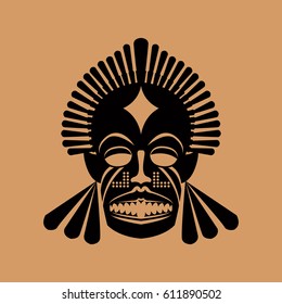 Tribal mask design, abstract art