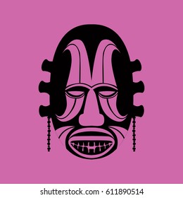 Tribal mask design, abstract art