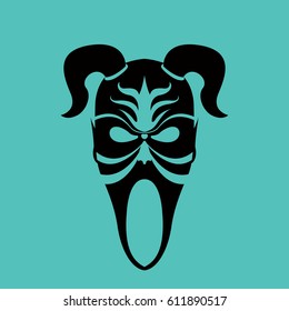 Tribal mask design, abstract art