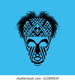Tribal mask design, abstract art