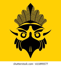 Tribal mask design, abstract art