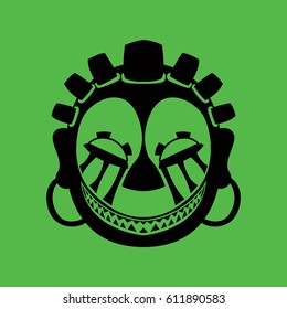 Tribal mask design, abstract art