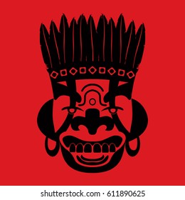 Tribal mask design, abstract art