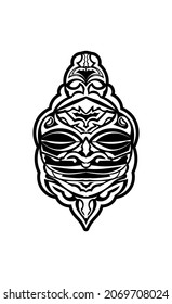 Tribal mask made in vector. Traditional totem symbol isolated.