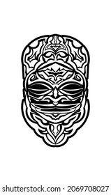 Tribal mask made in vector. Traditional totem symbol isolated.