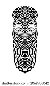 Tribal mask made in vector. Traditional totem symbol isolated.