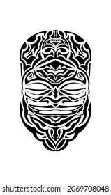 Tribal mask made in vector. Traditional totem symbol isolated.