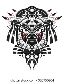 Tribal Mask Mayan God 