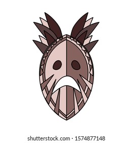 tribal mask on a white background vector illustration design