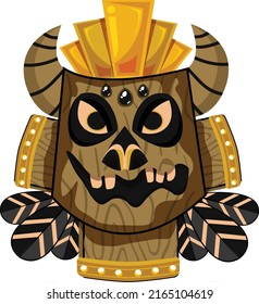 Tribal mask template horror face design