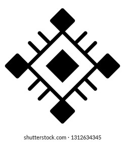 Tribal mask vector icon design 
