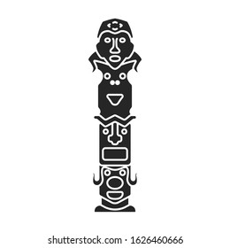 Tribal mask vector icon.Black vector icon isolated on white background tribal mask .