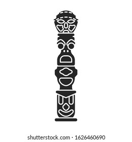 Tribal mask vector icon.Black vector icon isolated on white background tribal mask .