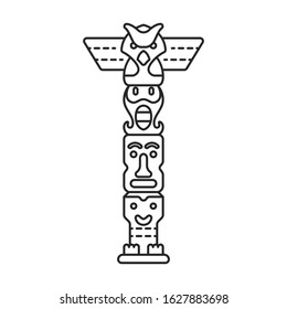 Tribal mask vector icon.Line vector icon isolated on white background tribal mask .