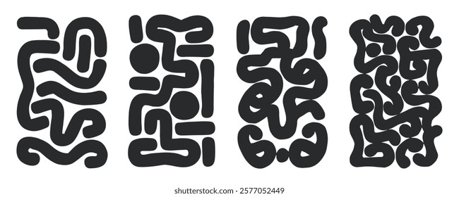 tribal maze. geometric pattern. maze symbols


