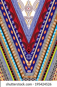 Tribal mixed ethnic pattern