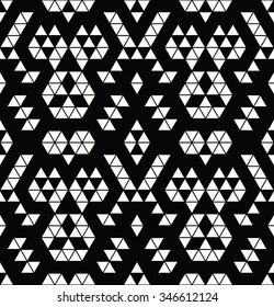 Tribal monochrome lace. Trendy modern pattern for your design. Vector illustration.