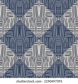 Tribal Mosaic Seamless Pattern. Abstract Geometric Ethnic Tile. Creative Vintage Ornament. Design For Fabric, Textile Print, Wrapping Paper, Cover. Vector Illustration