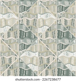 Tribal mosaic tile. Abstract scribble seamless background pattern. Patchwork wallpaper. Textile rapport. Design for fabric, print, wrapping paper, cover. Vector illustration