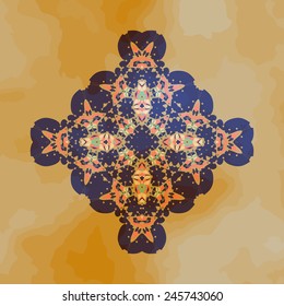 Tribal Motif design. Mandala chakra yantra karma template.