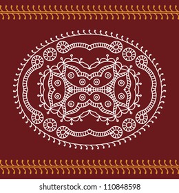 Tribal Motif Design wall painting