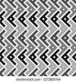 Tribal motif. Ethnic ornament. Seamless vector. Figures, rhombuses pattern. Symbols backdrop. Folk wallpaper. Signs background. Ancient mosaic. Digital paper, web design, textile print, abstract