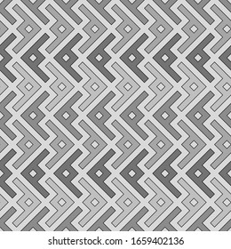 Tribal motif. Ethnic ornament. Seamless vector. Figures, rhombuses pattern. Symbols backdrop. Folk wallpaper. Signs background. Ancient mosaic. Digital paper, web design, textile print, abstract.