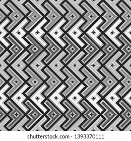 Tribal motif. Figures, rhombuses pattern. Symbols backdrop.Ancient mosaic. Folk wallpaper. Signs background. Ethnic ornament. Seamless vector. Digital paper, web design, textile print, abstract.