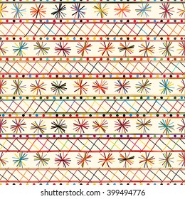 Tribal motif l hand draw seamless pattern design