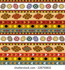 Tribal motif seamless pattern design