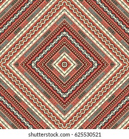 Tribal multicolor seamless pattern design 