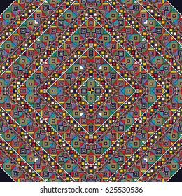 Tribal multicolor seamless pattern design 