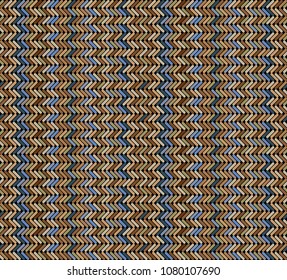 Tribal Multicolored Herringbone Dashed Tweed Pattern