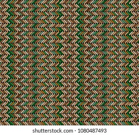 Tribal Multicolored Herringbone Dashed Tweed Pattern